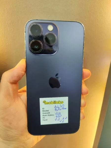 iPhone 14 Pro Max 128GB Mor - Pil %100, Temiz Durum Görseli - 1