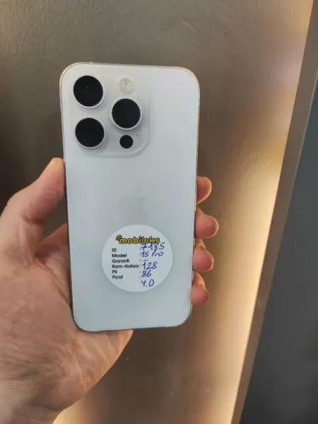 iPhone 15 Pro 128 GB (Beyaz) - Uygun Fiyat - İkinci El