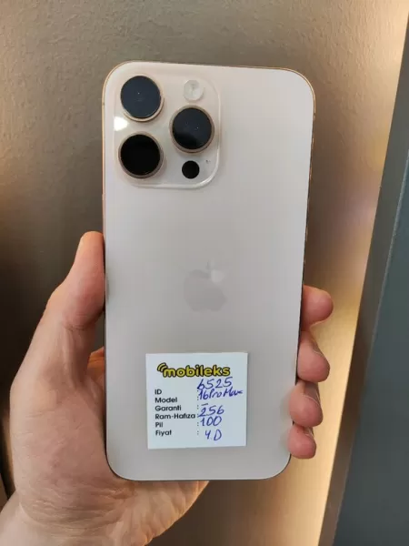 iPhone 16 Pro Max 256 GB | %100 Pil | Çöl Titanyum - İkinci El